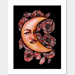 Moon Face Posters and Art